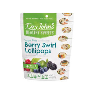 Dr. John's Sugar Free Berry Swirl Lollipops 3.2 oz. Bag