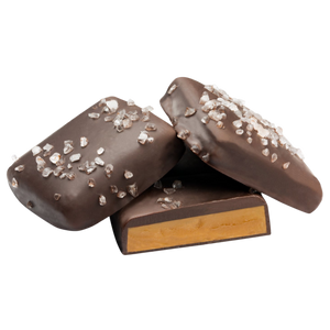 All City Candy Dark Chocolate English Toffee with Sea Salt - 1 LB Box Chocolate Albanese Confectionery For fresh candy and great service, visit www.allcitycandy.com