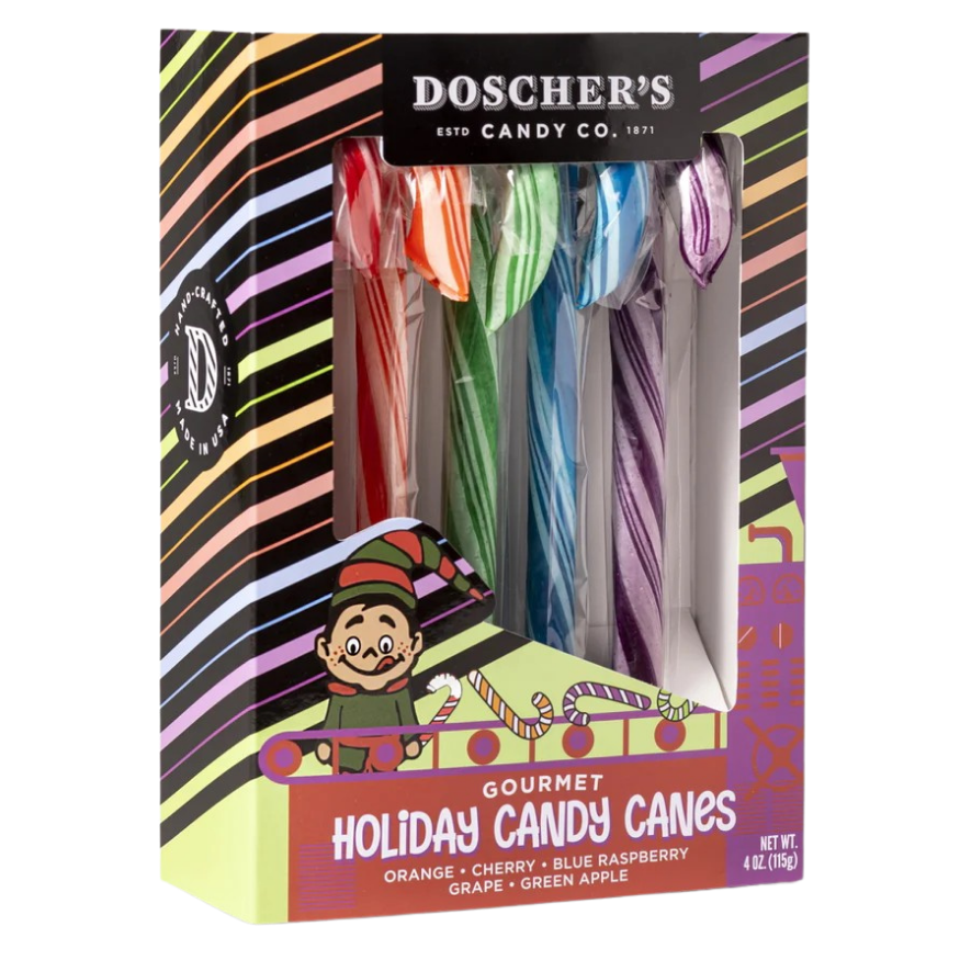 All City Candy Doscher's Gourmet Handmade Elf Candy Canes 4.05 oz. Christmas Doscher's Candy Co. For fresh candy and great service, visit www.allcitycandy.com