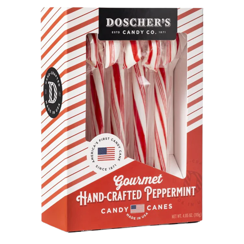 All City Candy Doscher's Handmade Peppermint Candy Canes - 4.05 oz. Box Christmas Doscher's Candy Co. For fresh candy and great service, visit www.allcitycandy.com