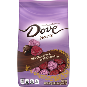 Dove Valentines Promises Mixed Hearts 24.20 oz. Bag Something Sweet for your Sweetie. Dove ultimate chocolate. For fresh candy and great service, visit www.allcitycandy.com