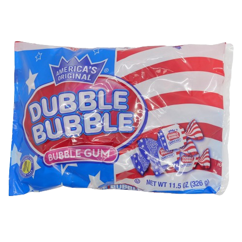 All City Candy Dubble Bubble Flag Twist Wrap - 11.5 oz Bag Gum/Bubble Gum Concord Confections (Tootsie) For fresh candy and great service, visit www.allcitycandy.com