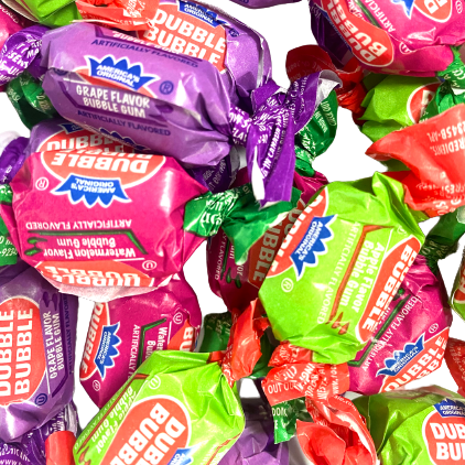 Dubble Bubble 3 flavor Twist 3 lb. Bulk Bag. For fresh candy and great service, visit www.allcitycandy.com