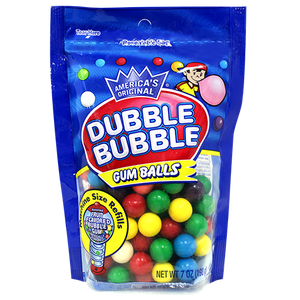 Dubble Bubble Gumballs Refill Size 7 oz. Bag - Visit www.allcitycandy.com for great candy, service and delicious treats!