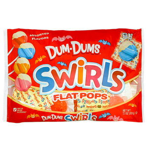 Dum Dum Swirls Halloween Flat Pops 7.1 oz. Bag - Discover www.allcitycandy.com for bulk candy, chocolates, gummies & seasonal sweets. Perfect for parties, gifts & everyday treats—shop your favorites now!