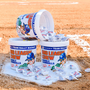 Big League Chew Bubble Gumballs 80 count Team Bucket  For fresh candy and great service, visit www.allcitycandy.com