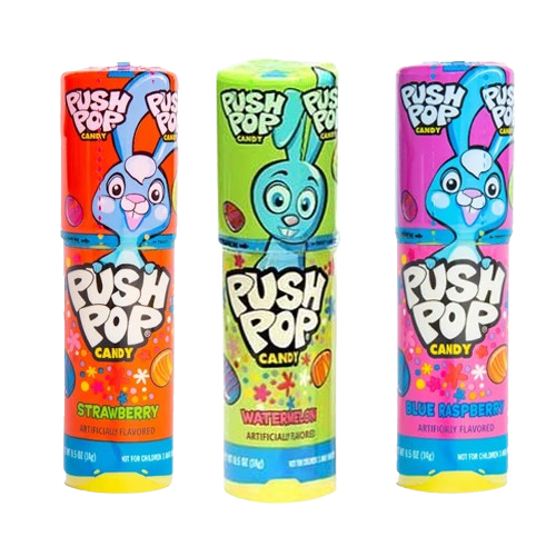 All City Candy Easter Push Pop Candy .5 oz. 1 Pop Bazooka Candy Brands For fresh candy and great service, visit www.allcitycandy.com
