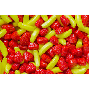 Strawberry Banana Dextrose Pressed Candy 3 lb. Bulk Bag - For fresh candy and great service, visit www.allcitycandy.com