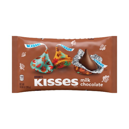 Hershey's Milk Chocolate Kisses Harvest Foil 10 oz. Bag