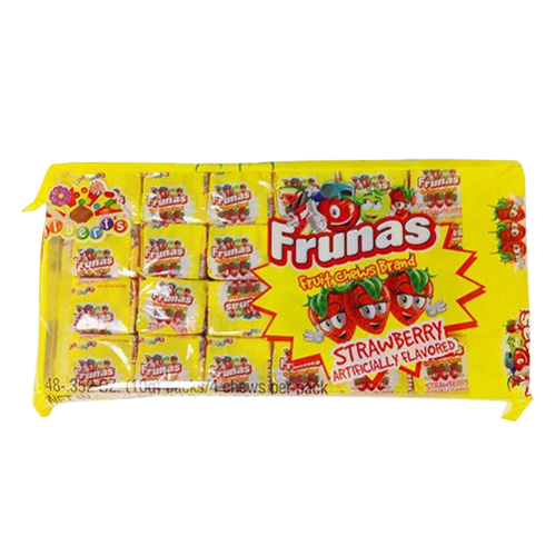 All City Candy Frunas Strawberry Fruit Chews - Pack of 48 Chewy Albert's Candy Default Title For fresh candy and great service, visit www.allcitycandy.com