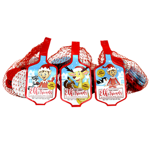 Fort Knox Elf & Friends Milk Chocolate Coins 1.47 oz. Mesh Bag - Visit www.allcitycandy.com for great candy, service and delicious treats.