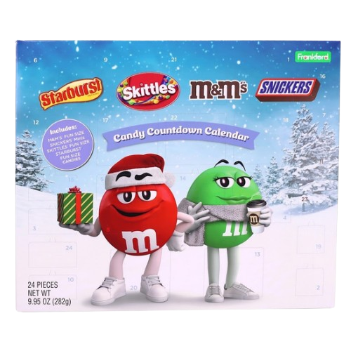 Frankford Candy Variety Countdown Calendar 9.95 oz. - Visit www.allcitycandy.com for great candy and excellent customer service. 