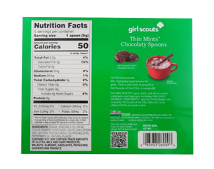 Girl Scouts Thin Mints Dark Chocolate Spoons 1.59 oz. Box - Visit www.allcitycandy.com for great candy, service and delicious treats.
