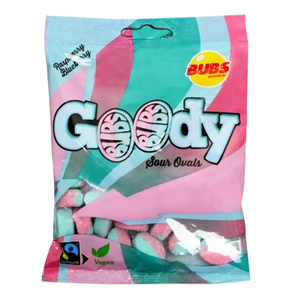 Goody Bubs Raspberry and Blueberry 90 g Bag visit www.allcitycandy.com for fresh and delicious sweet candy treats