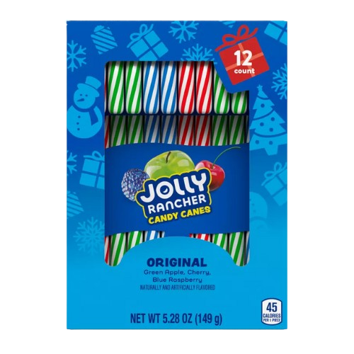 Jolly Rancher Candy Canes 5.28 oz. Box - Discover www.allcitycandy.com for bulk candy, chocolates, gummies & seasonal sweets. Perfect for parties, gifts & everyday treats—shop your favorites now!