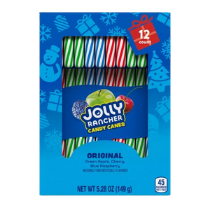 Jolly Rancher Candy Canes 5.28 oz. Box - Discover www.allcitycandy.com for bulk candy, chocolates, gummies & seasonal sweets. Perfect for parties, gifts & everyday treats—shop your favorites now!