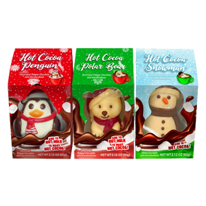 Hot Cocoa Friends Penguin Polar Bear Snowman 2.12 oz. Box - Discover www.allcitycandy.com for bulk candy, chocolates, gummies & seasonal sweets. Perfect for parties, gifts & everyday treats—shop your favorites now!