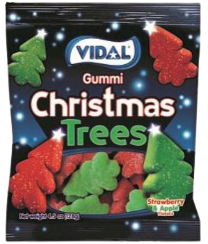 All City Candy Gummi Christmas Trees - 4.5-oz. Bag Vidal Delicious Fun and Festive For fresh candy and great service, visit www.allcitycandy.com