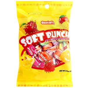 Gustaf's Soft Punch Fruit Chews 3.5 oz. Bag - Visit www.allcitycandy.com for great candy, service and delicious treats.