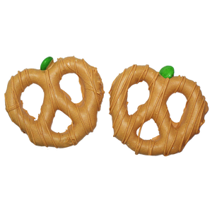 Pumpkin Pretzel Twist 2 Piece Pack www.allcitycandy.com for fresh and delicious homemade sweets