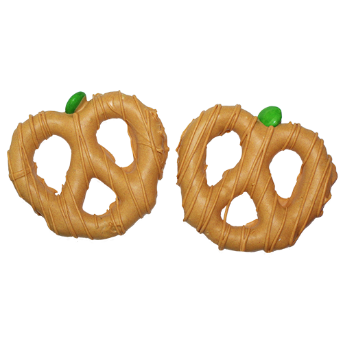 Pumpkin Pretzel Twist 2 Piece Pack www.allcitycandy.com for fresh and delicious homemade sweets