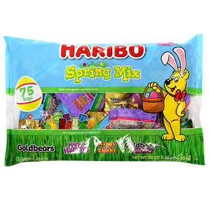 Haribo Spring Mix 75 count Treat Size 30 oz. Bag - Visit www.allcitycandy.com for great candy, service and delicious treats.