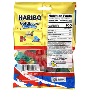 Haribo Goldbears Red White and Blue 4 oz. Bag - For fresh candy and great service, visit www.allcitycandy.com