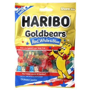Haribo Goldbears Red White and Blue 4 oz. Bag - For fresh candy and great service, visit www.allcitycandy.com