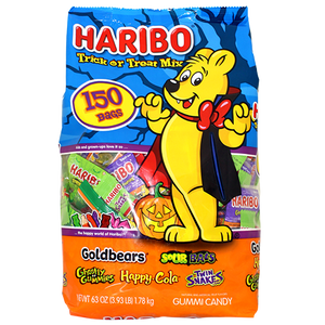 Haribo Trick or Treat Mix 150 Count 63 oz. Bag - For fresh candy and great service, visit www.allcitycandy.com