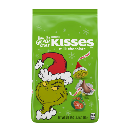 Hershey's How the Grinch Stole Christmas Milk Chocolate Kisses 32.1 oz ...