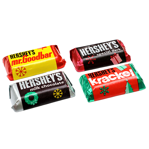Hershey's Christmas Miniatures Assorted Bars 3 lb. Bulk Bag - Visit www.allcitycandy.com for great candy, service and delicious treats!