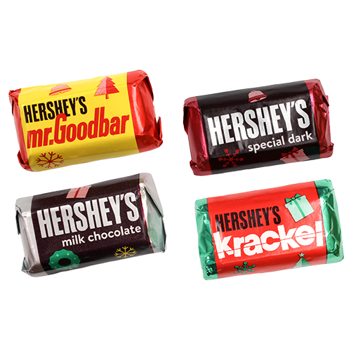 Hershey's Christmas Miniatures Assorted Bars 3 lb. Bulk Bag - Visit www.allcitycandy.com for great candy, service and delicious treats!