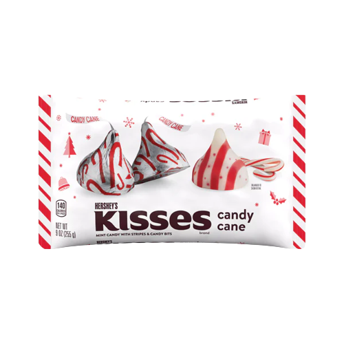 All City Candy Hershey's Candy Cane Kisses 9 oz. Bag Christmas Mint Candies For fresh candy and great service visit www.allcitycandy.com