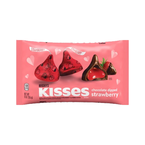 Hershey's Kisses Chocolate Dipped Strawberry 9 oz. Bag - For fresh candy and great service, visit www.allcitycandy.com
