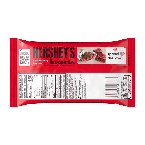 All City Candy Hershey's Valentine Extra Creamy with Strawberry Creme Hearts 8.8 oz. Bag For fresh candy and great service, visit www.allcitycandy.com