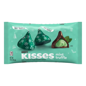 Hershey's Kisses Mint Truffle Dark Chocolate 9 oz. Bag - Visit www.allcitycandy.com for great candy and delicious treats! 