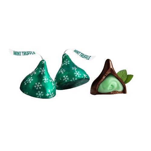 Hershey's Kisses Mint Truffle Dark Chocolate 9 oz. Bag - Visit www.allcitycandy.com for great candy and delicious treats! 