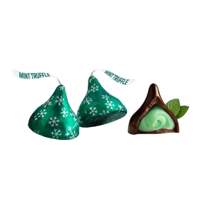 Hershey's Kisses Mint Truffle Dark Chocolate 9 oz. Bag - Visit www.allcitycandy.com for great candy and delicious treats! 