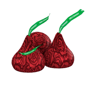 Hershey's Roses Kisses Milk Chocolate Meltaway Center 9 oz. Bag
