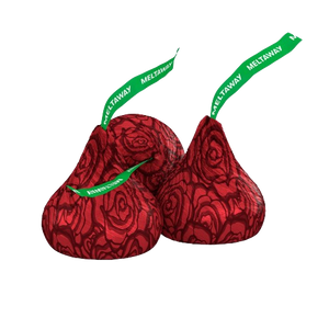 Hershey's Roses Kisses Milk Chocolate Meltaway Center 1 lb. Bag