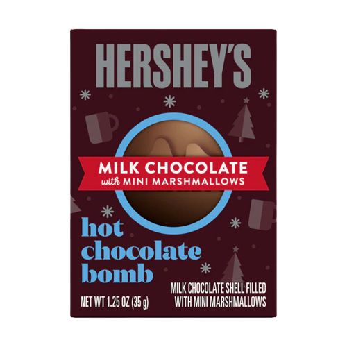 Hershey's Milk Chocolate Hot Chocolate Bomb 1.25 oz. Christmas Winter For fresh candy and great service visit www.allcitycandy.com