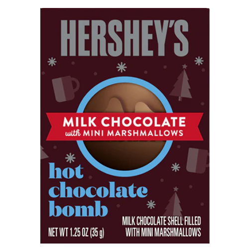 Hershey's Milk Chocolate Hot Chocolate Bomb 1.25 oz. Christmas Winter For fresh candy and great service visit www.allcitycandy.com
