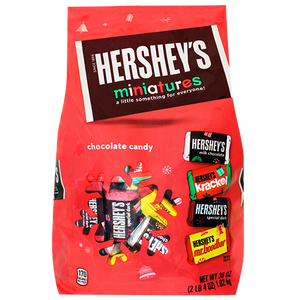 Hershey's Miniatures Holiday Wrap 36 oz. Bag - Visit www.allcitycandy.com for great candy, service and delicious treats.
