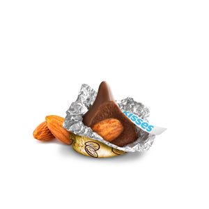 All City Candy Hershey's Milk Chocolate Kisses with Almonds 4.48 oz. Bag For fresh candy and great service, visit www.allcitycandy.com