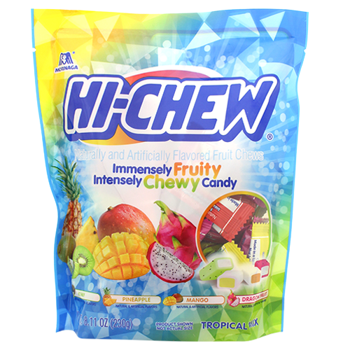 Hi Chew Assorted Tropical Mix 8.11 oz. Bag - Visit www.allcitycandy.com for great candy, service and delicious treats.