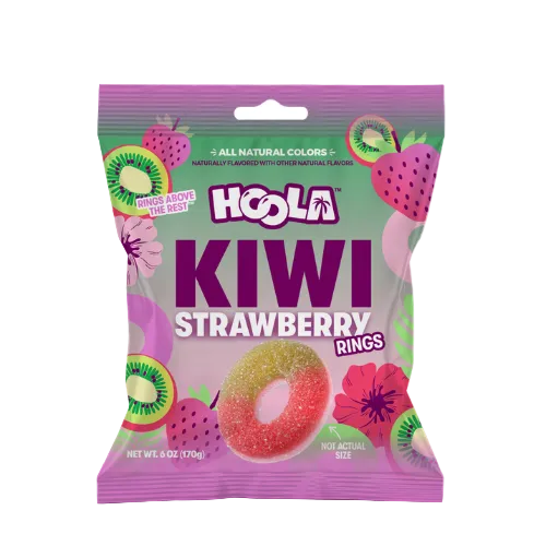 Hoola Kiwi Strawberry Rings 6 oz. Bag - Discover www.allcitycandy.com for bulk candy, chocolates, gummies & seasonal sweets. Perfect for parties, gifts & everyday treats—shop your favorites now!