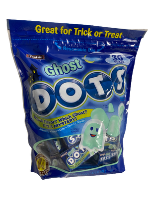 All City Candy Ghost Dots 30 Count Mini Boxes 23.6 oz. Bag- For fresh candy and great service, visit www.allcitycandy.com
