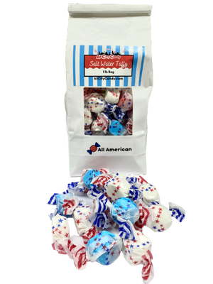 All American Red White & Blue Salt Water. For fresh candy and great service, visit www.allcitycandy.com