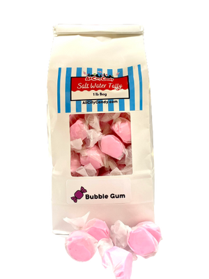 Bubble Gum Salt Water Taffy. For fresh candy and great service, visit www.allcitycandy.com
