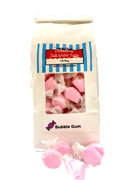 Bubble Gum Salt Water Taffy. For fresh candy and great service, visit www.allcitycandy.com